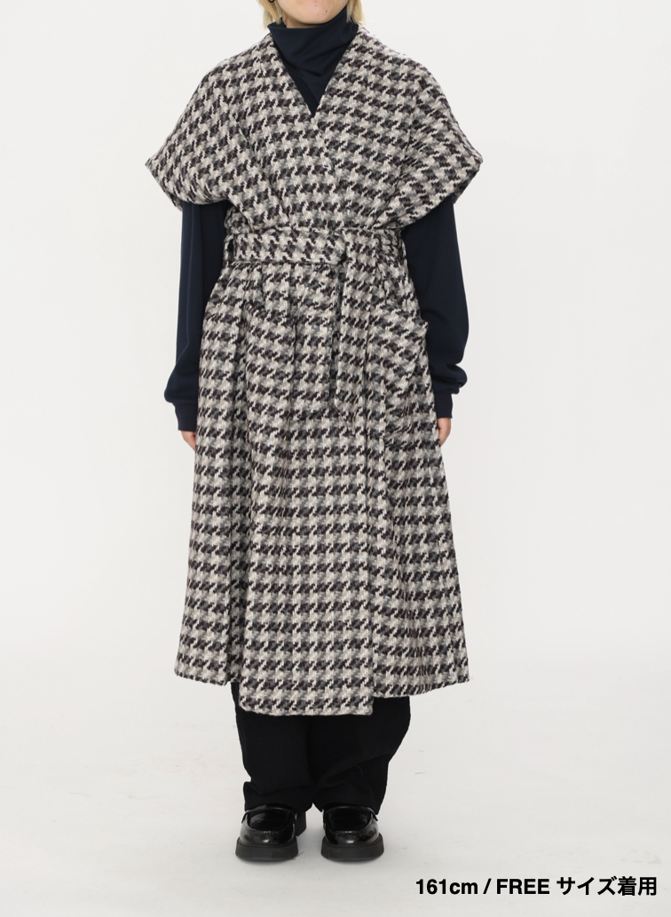 スリーブレスドルマンコート / Sleeveless Dolman Gown Coat 詳細画像 Multi 11