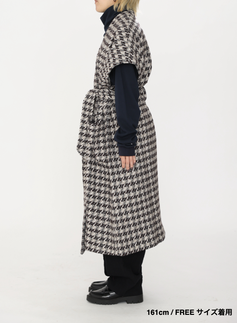 スリーブレスドルマンコート / Sleeveless Dolman Gown Coat 詳細画像 Multi 12