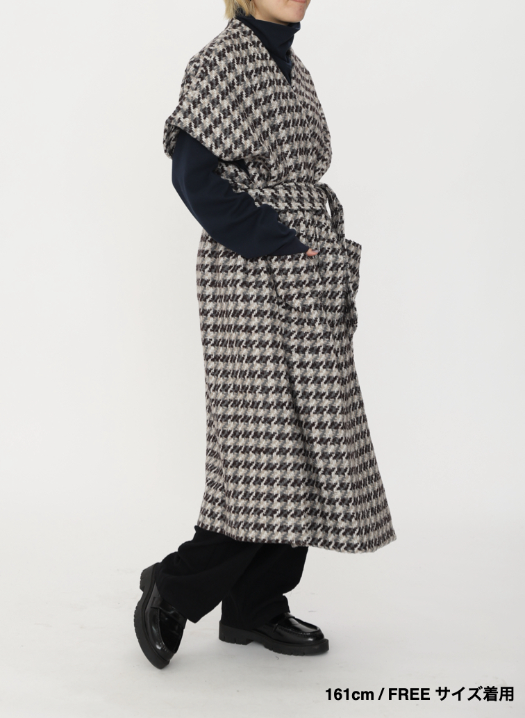 スリーブレスドルマンコート / Sleeveless Dolman Gown Coat 詳細画像 Multi 15
