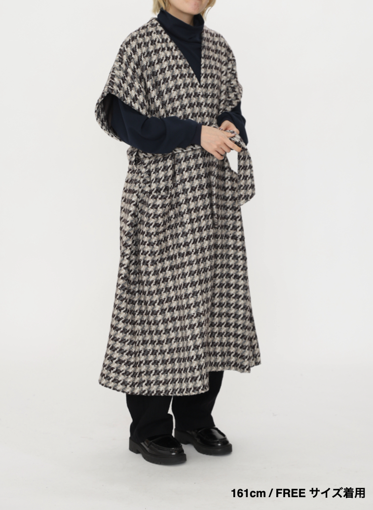 スリーブレスドルマンコート / Sleeveless Dolman Gown Coat 詳細画像 Multi 18
