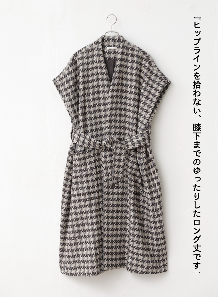 スリーブレスドルマンコート / Sleeveless Dolman Gown Coat 詳細画像 Multi 6