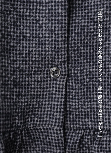 オープンカラーギャザーシャツ / Open Collar Gathered Shirt 詳細画像 Gray 10
