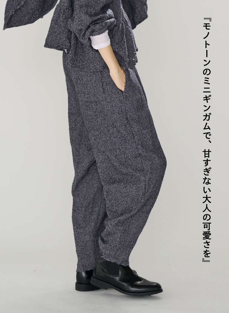 ミニギンガムパンツ / Mini Gingham Salvage PT 詳細画像 Gray 4