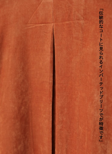 ベロアロングコート / Roun Collar Coat 詳細画像 Orange 11