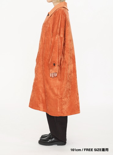 ベロアロングコート / Roun Collar Coat 詳細画像 Orange 13