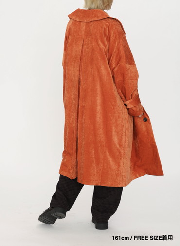 ベロアロングコート / Roun Collar Coat 詳細画像 Orange 20