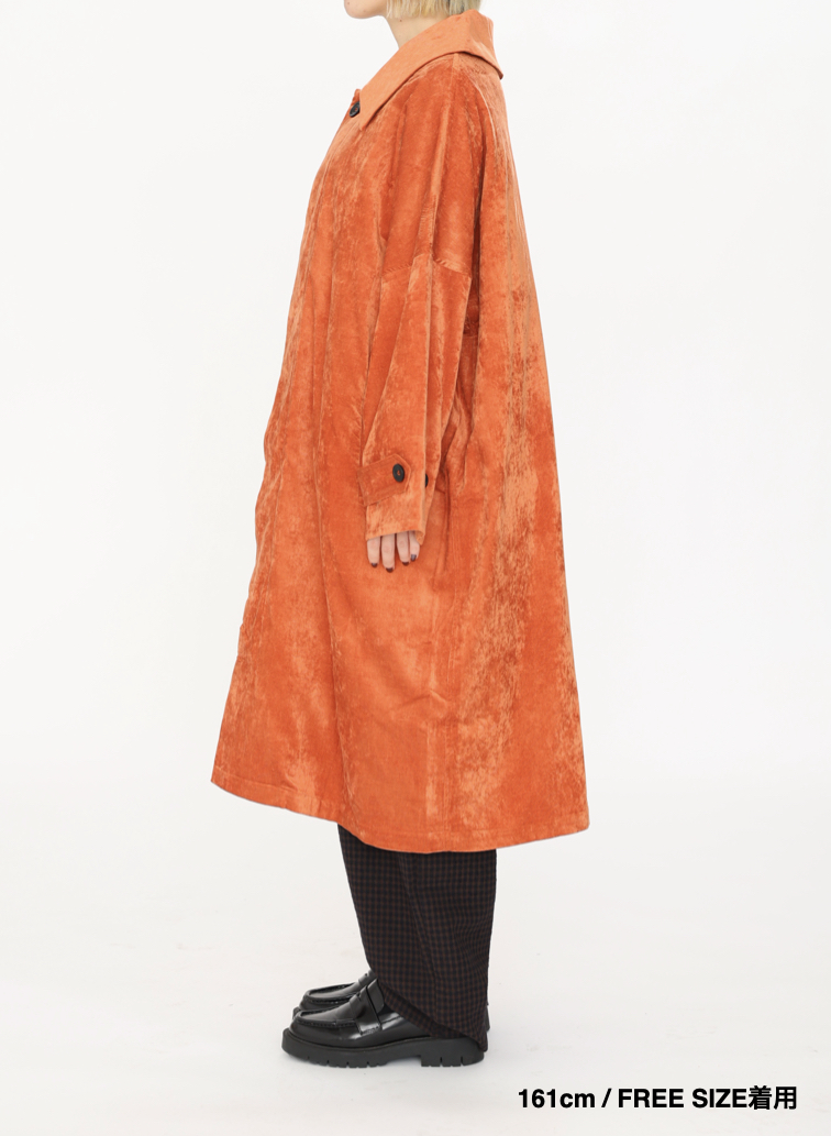 ベロアロングコート / Roun Collar Coat 詳細画像 Orange 13