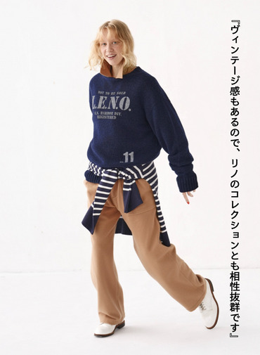 【CAPSULE COLLECTION】プリントニット 詳細画像 Navy 2