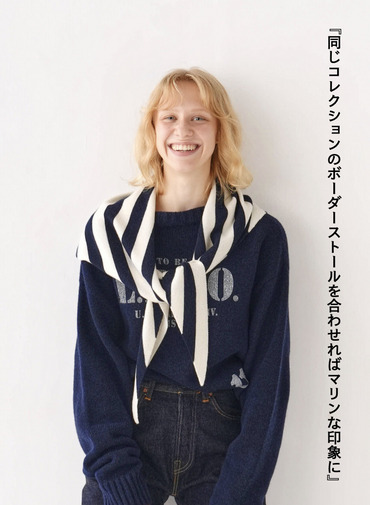 【CAPSULE COLLECTION】プリントニット 詳細画像 Navy 4