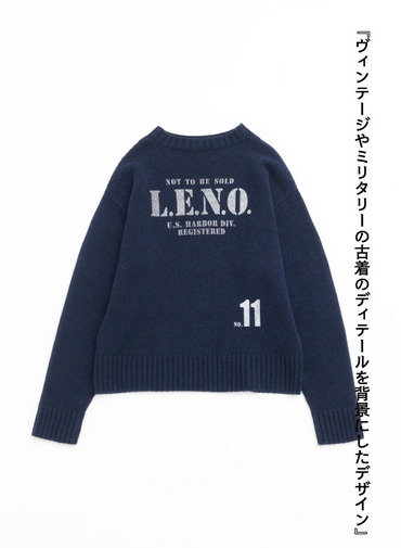 【CAPSULE COLLECTION】プリントニット 詳細画像 Navy 5