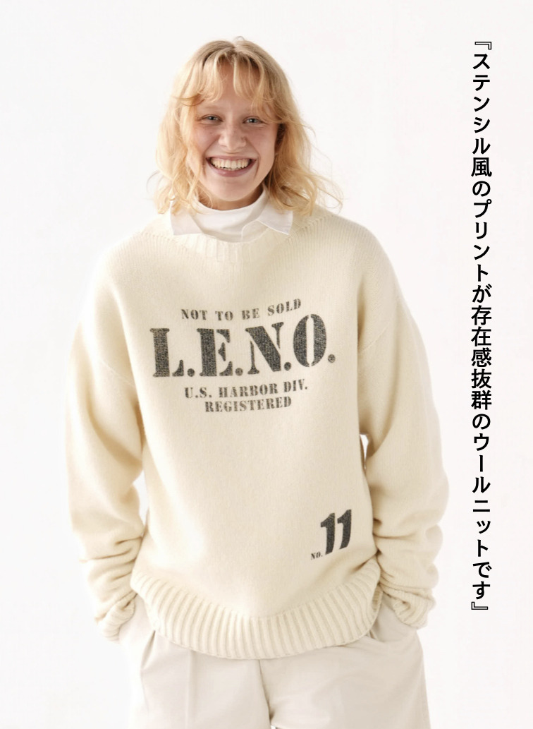 【CAPSULE COLLECTION】プリントニット 詳細画像 Off White 1