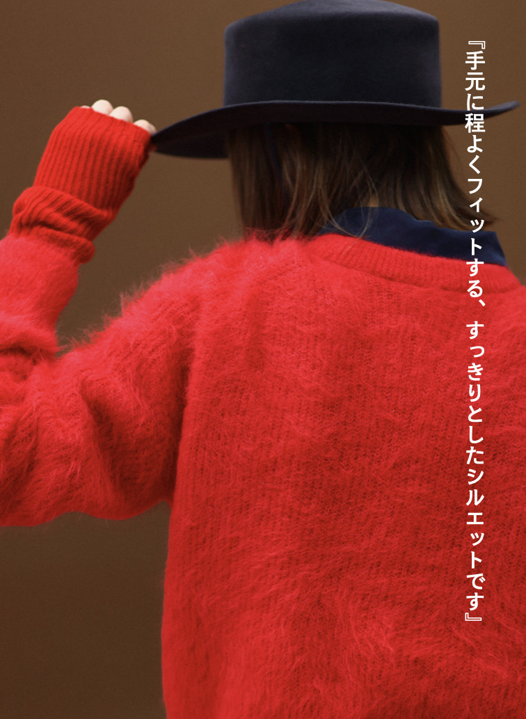 カシミヤ アームウォーマー 詳細画像 Red 4