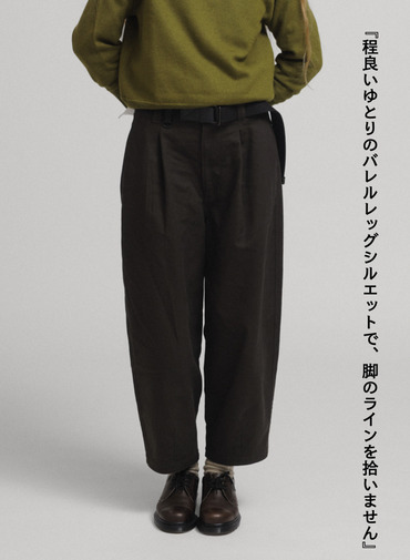 【CAPSULE COLLECTION】バレルレッグパンツ 詳細画像 Olive 6