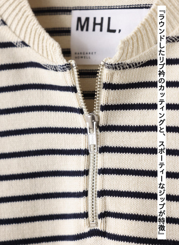 【CAPSULE COLLECTION】ボーダーニット 詳細画像 Ecru 3