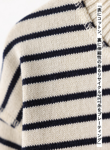 【CAPSULE COLLECTION】ボーダーニット 詳細画像 Ecru 4