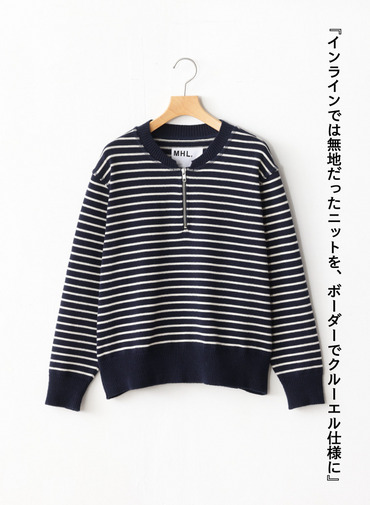 【CAPSULE COLLECTION】ボーダーニット 詳細画像 Navy 1