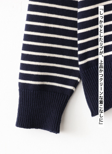 【CAPSULE COLLECTION】ボーダーニット 詳細画像 Navy 5
