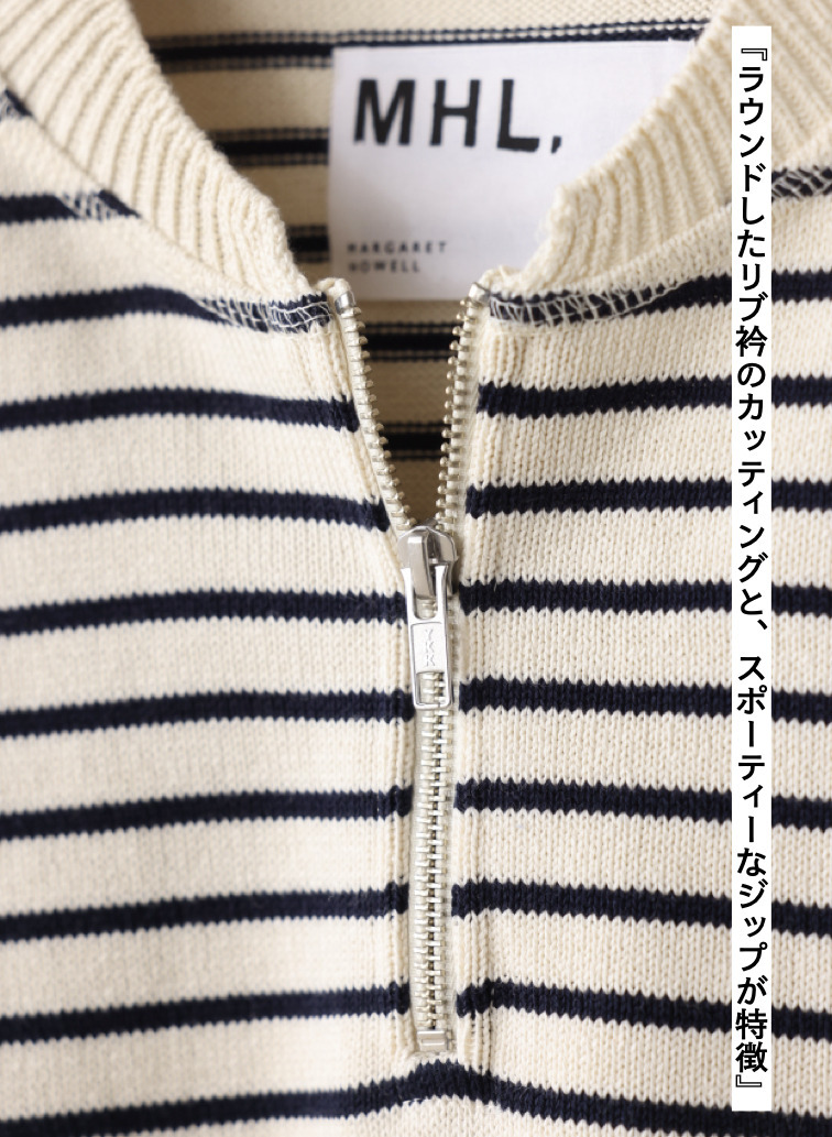 【CAPSULE COLLECTION】ボーダーニット 詳細画像 Ecru 3