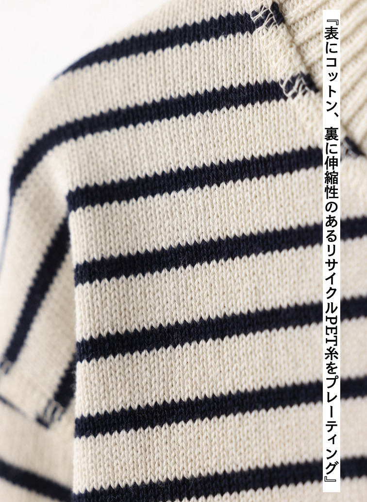 【CAPSULE COLLECTION】ボーダーニット 詳細画像 Ecru 4
