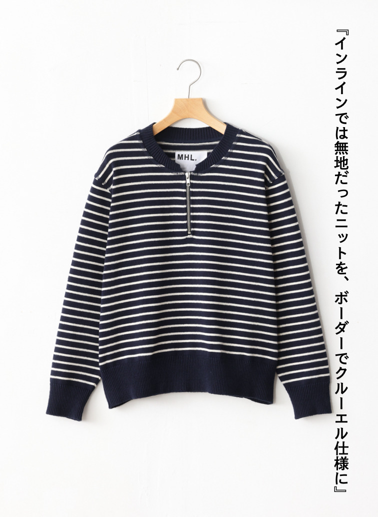 【CAPSULE COLLECTION】ボーダーニット 詳細画像 Navy 1
