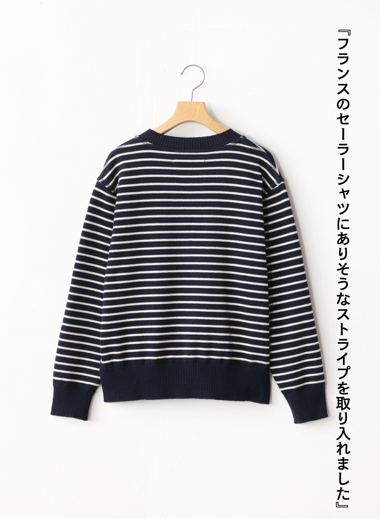 【CAPSULE COLLECTION】ボーダーニット 詳細画像 Navy 2