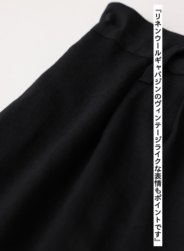 SACRA リネンウールハーフパンツ 詳細画像 Black 2