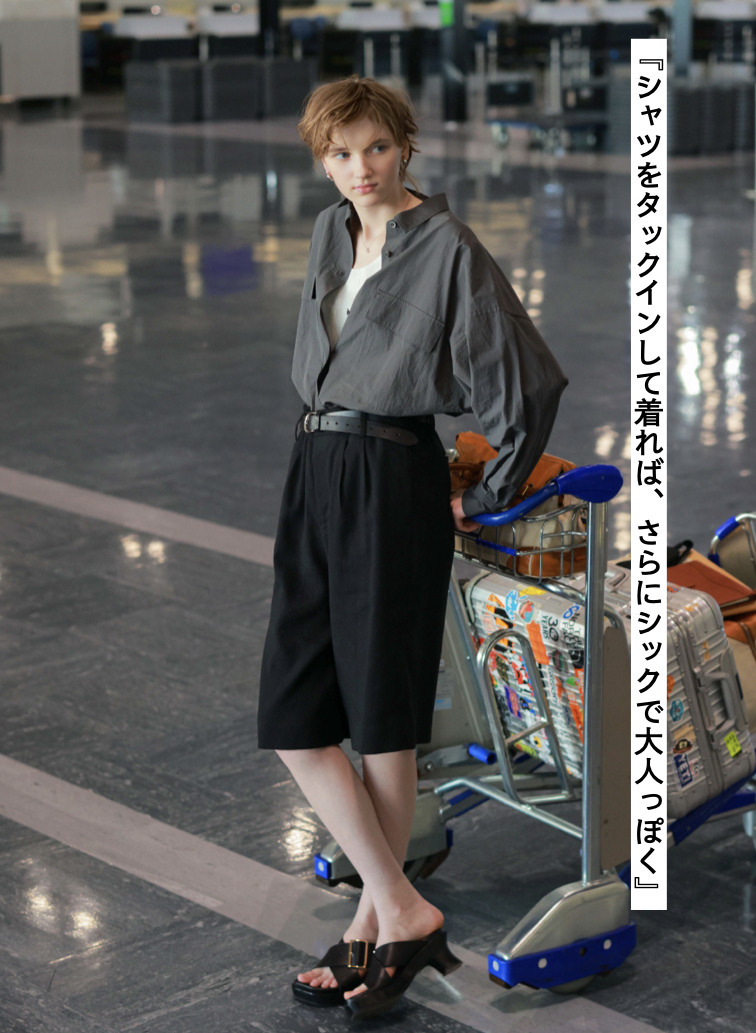 SACRA リネンウールハーフパンツ 詳細画像 Black 6